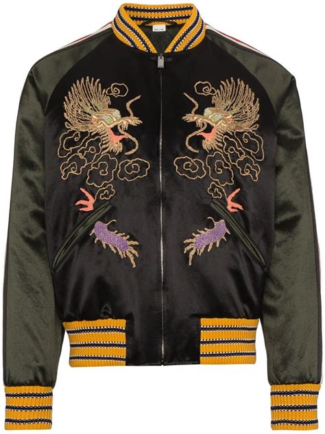 gucci varsity jacket women's|gucci dragon bomber jacket.